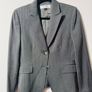 T Tahari Gray Herringbone Blazer